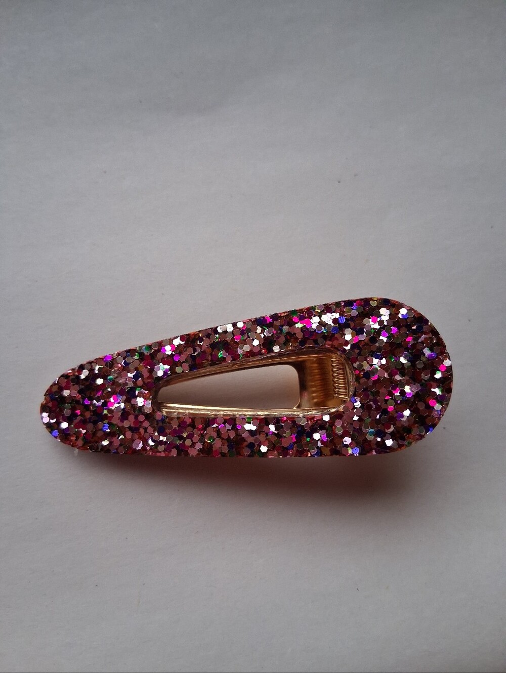 5/$25 Hand Crafted Pink Multi-Glitter Hair Clip